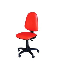 Chaise De Bureau Sécretaria SOTUFAB En Simili Cuir Sans Accoudoirs - Rouge