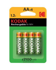 4 Piles Rechargeables KODAK 2100mAh Ni-Mh AA 