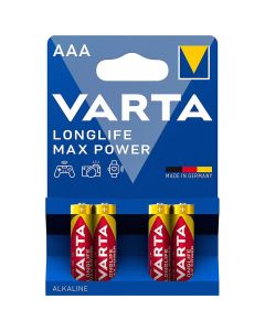 4x Piles Alcaline VARTA LongLife Max Power AAA LR03