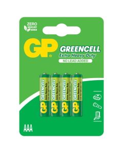 4x Piles GP Greencell AAA EXTRA HEAVY DUTY R03 1.5V
