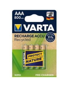 4x Piles Rechargeable VARTA Recycled AAA LR3 800mAh 1.2V