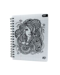 Cahier KO Wiro 400 Pages PF Avec Couverture Plastique Fantaisie (8500804)