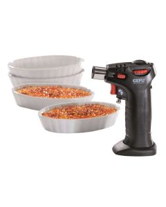Chalumeau De Cuisine GEFU Avec 4 Ramequins (35360) - Noir