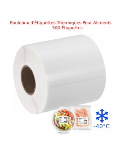 Pack de 5 Rouleaux d'Étiquettes Thermiques Pour Aliments - 500 Étiquettes