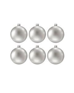 6 Boules de Décoration Pour Sapin - Argent