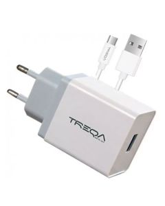 Chargeur TREQA Micro USB 2.4A (CS-203) - Blanc