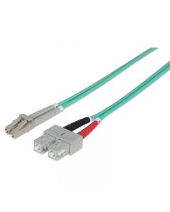 Câble de Raccordement MANHATTAN à Fibre Optique 1m, Duplex, Multimode - Aqua