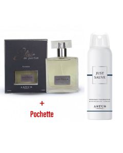 Coffrets Homme ASTUS Déodorant Just Sauve + Parfum Just Sauve + Pochette 