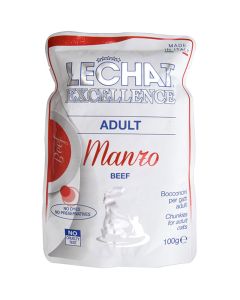 Pochon LECHAT Excellence Pour Chats Adulte Au Bœuf - 100 gr