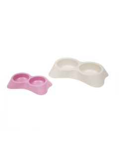 Double Gamelle Pour Chat - Plastique