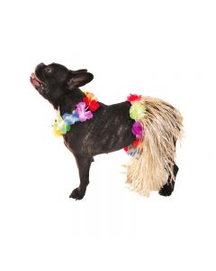 Jupe Pagne en Paille Hula Croci 20 cm Pour chiens - Assortis