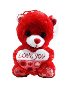 Doudou Peluche Musical Petit Modéle avec Cœur - Rouge