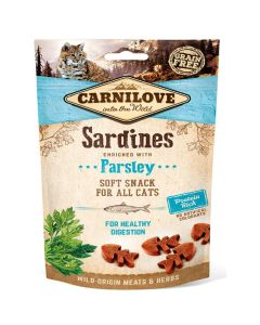 Biscuits CARNILOVE Pour Chat Soft Snack Sardine & Persil 50 g