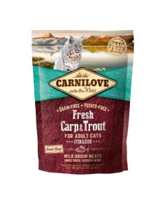 Croquettes CARNILOVE Pour Chat Carp & Trout Stérilisé 400 g