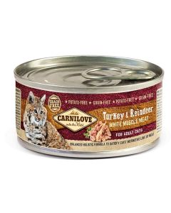 Boîtes CARNILOVE Pour Chats Dinde & Renne - 100 gr