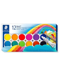 Box De 12 Couleurs De Peinture Aquarelles STAEDTLER  Avec Pinceau - Assortis