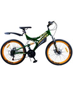 Bicyclette VTT PRADO Bliss 18 Vitesses 24' - Noir&Vert