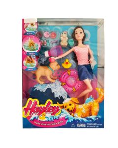 Poupée HAYLEY Avec un Chien & Des Accessoires Pour Filles