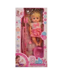  Petite Poupée Avec Accessoire Et Poussette Pour Filles - Rose
