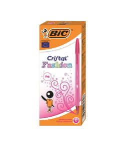 Pack de 12 Stylos à Bille BIC Cristal Fashion - Rose