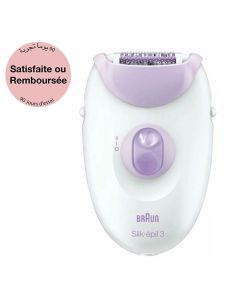 Épilateur BRAUN SILK-3 SE3000 - Blanc&Violet