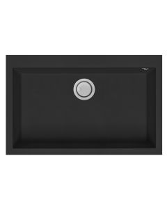 Évier De Cuisine Encastrable FOCUS Graniteck 1 Bac 80cm - Noir