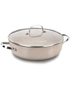  Sauteuse En Granite KORKMAZ 24 x 6.5 CM - Crème