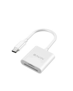 Adaptateur Multiport BAVIN OTG-34 Type-C SD TF Micro SD Blanc
