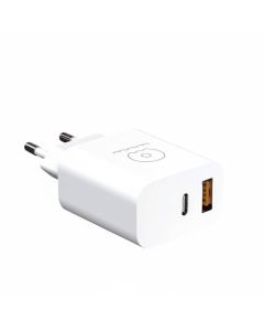 Adaptateur de Charge WUW C172 avec 2 Ports USB-A & Type-C 20W