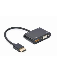 Adaptateur GEMBIRD HDMI vers HDMI + VGA avec Audio