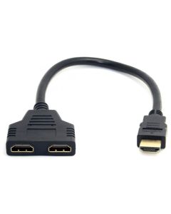 Adaptateur HDMI Male vers 2 HDMI Femelle - Noir