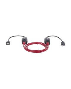Adaptateur MANHATTAN USB 1.1 vers RJ45 - Noir&Rouge