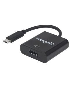 Adaptateur MANHATTAN USB 3.1 Type-C vers DisplayPort Femelle Noir