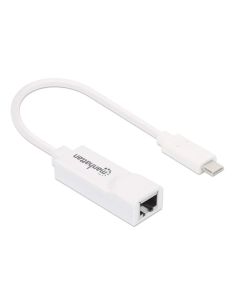 Adaptateur MANHATTAN USB-C Vers Réseau Gigabit Blanc