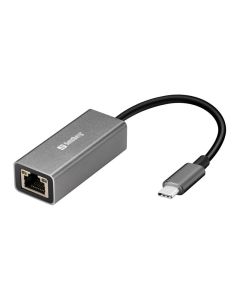 Adaptateur SANDBERG USB Type-C vers RJ45 Inox 136-04