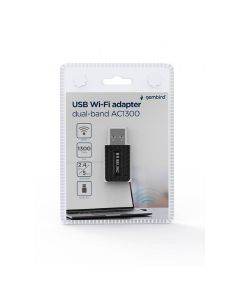 Adaptateur Wi-Fi USB GEMBRID AC1300 à double bande compact