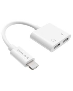 Adaptateur BOROFONE BV11 Lightning vers 2x Lightning Blanc