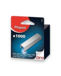 Agrafes MAPED 23/12 en fil métallique galvanisé - 1000 pièces