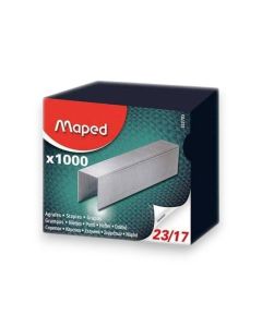 Agrafes MAPED 23/17 en fil métallique galvanisé - 1000 pièces