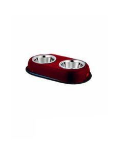 Double Gamelle FELICAN Antidérapante Détachable - Inox (AN1602-0)