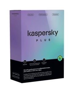 Antivirus KASPERSKY Plus 5 Postes Equivalent Total / 1an (KL10428BEFS-25FFPMAG)