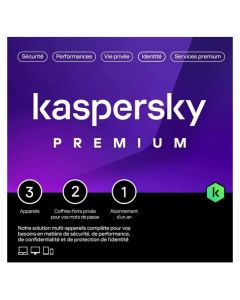 Antivirus KASPERSKY Premium 3 Postes Protection Complete / 1an 