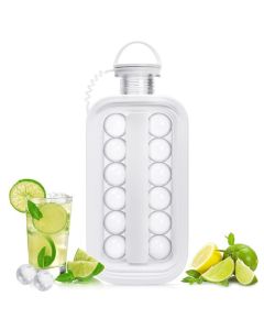 Bacs à glaçons 2en1 12 cubes avec Couvercle - Blanc
