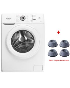 Lave Linge Frontale BRANDT BAL62WW 6 Kg + 4 Tampons Anti-Vibration