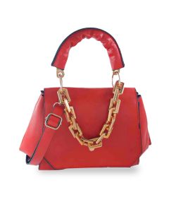 Sac Bandoulière MODALINE Ballerina avec Chaine - Gold & Rouge