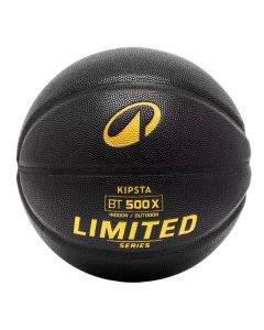 Ballon de basketball KIPSTA taille 7 GRIP MATCH BT500X - Noir or