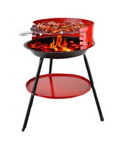 Barbecue à Charbon Rond Ø36 cm - Rouge