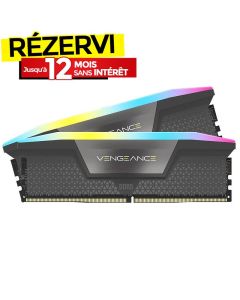 Barrette Mémoire CORSAIR Vengeance 64Go DDR5 5200 MHz RGB