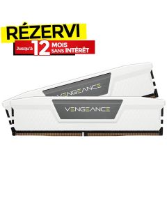 Barrette Mémoire CORSAIR Vengeance 64Go DDR5 5200MHz - Blanc