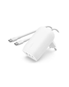  Belkin Chargeur Avec 3 Ports USB-C 67W - Blanc  